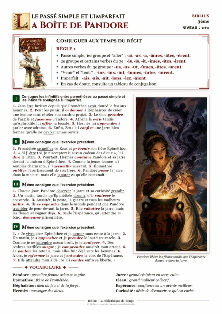 Aperçu de la fiche couleur La Boîte de Pandore