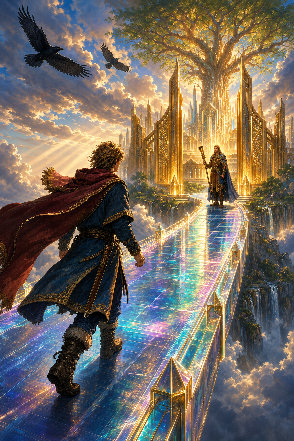 Siegfried franchit le pont Bifröst vers Asgard